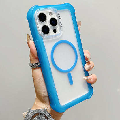 Transparent Matte TPU Hybrid PC 3-in-1 MagSafe Phone Case, For iPhone 15 Pro Max, For iPhone 15 Pro, For iPhone 15 Plus, For iPhone 15