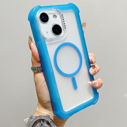 Transparent Matte TPU Hybrid PC 3-in-1 MagSafe Phone Case, For iPhone 15 Pro Max, For iPhone 15 Pro, For iPhone 15 Plus, For iPhone 15
