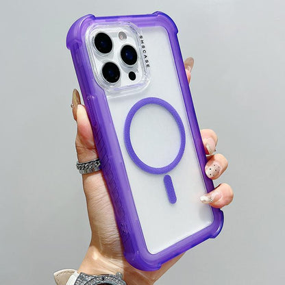 Transparent Matte TPU Hybrid PC 3-in-1 MagSafe Phone Case, For iPhone 14 Plus, For iPhone 14, For iPhone 14 Pro, For iPhone 14 Pro Max