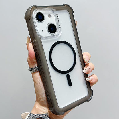 Transparent Matte TPU Hybrid PC 3-in-1 MagSafe Phone Case, For iPhone 14 Plus, For iPhone 14, For iPhone 14 Pro, For iPhone 14 Pro Max