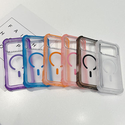 Transparent Matte TPU Hybrid PC 3-in-1 MagSafe Phone Case, For iPhone 16 Pro Max, For iPhone 16 Pro, For iPhone 16 Plus, For iPhone 16