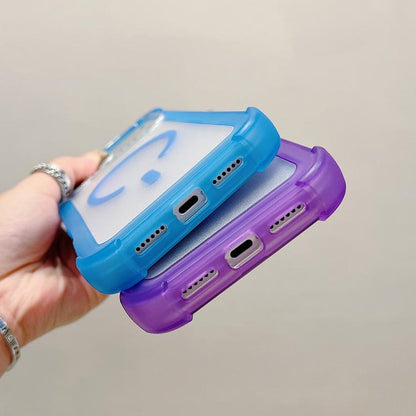 Transparent Matte TPU Hybrid PC 3-in-1 MagSafe Phone Case, For iPhone 14 Plus, For iPhone 14, For iPhone 14 Pro, For iPhone 14 Pro Max