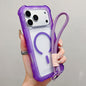 Transparent Matte TPU Hybrid PC 3-in-1 MagSafe Phone Case with Wrist Strap, For iPhone 17 Pro Max, For iPhone 17 Pro, For iPhone 17, For iPhone Air