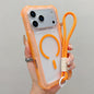 Transparent Matte TPU Hybrid PC 3-in-1 MagSafe Phone Case with Wrist Strap, For iPhone 17 Pro Max, For iPhone 17 Pro, For iPhone 17, For iPhone Air