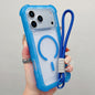 Transparent Matte TPU Hybrid PC 3-in-1 MagSafe Phone Case with Wrist Strap, For iPhone 17 Pro Max, For iPhone 17 Pro, For iPhone 17, For iPhone Air