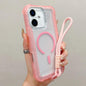 Transparent Matte TPU Hybrid PC 3-in-1 MagSafe Phone Case with Wrist Strap, For iPhone 17 Pro Max, For iPhone 17 Pro, For iPhone 17, For iPhone Air