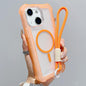 Transparent Matte TPU Hybrid PC 3-in-1 MagSafe Phone Case with Wrist Strap, For iPhone 14 Plus, For iPhone 14, For iPhone 14 Pro, For iPhone 14 Pro Max
