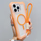Transparent Matte TPU Hybrid PC 3-in-1 MagSafe Phone Case with Wrist Strap, For iPhone 13 Pro Max, For iPhone 13 Pro, For iPhone 13, For iPhone 12 Pro Max