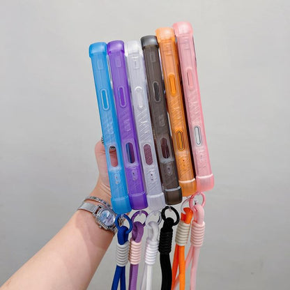 Transparent Matte TPU Hybrid PC 3-in-1 MagSafe Phone Case with Wrist Strap, For iPhone 17 Pro Max, For iPhone 17 Pro, For iPhone 17, For iPhone Air
