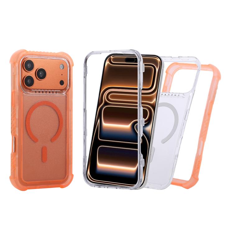 Transparent Matte TPU Hybrid PC 3-in-1 MagSafe Phone Case with Wrist Strap, For iPhone 16 Pro Max, For iPhone 16 Pro, For iPhone 16 Plus, For iPhone 16