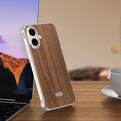J TRIBE Metal Frameless Wood Texture MagSafe Phone Case, For iPhone 18 Pro / 17 Pro, For iPhone 18 Pro Max / 17 Pro Max, For iPhone 17, For iPhone Air, For iPhone 16 Pro Max, For iPhone 16 Pro, For iPhone 15 Pro Max, For iPhone 15 Pro