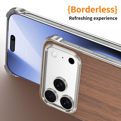 J TRIBE Metal Frameless Wood Texture MagSafe Phone Case, For iPhone 18 Pro / 17 Pro, For iPhone 18 Pro Max / 17 Pro Max, For iPhone 17, For iPhone Air, For iPhone 16 Pro Max, For iPhone 16 Pro, For iPhone 15 Pro Max, For iPhone 15 Pro