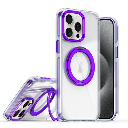Magnetic 360 Degree Rotating Holder Phone Case, For iPhone 16 Pro, For iPhone 16 Plus, For iPhone 16, For iPhone 15 Pro Max