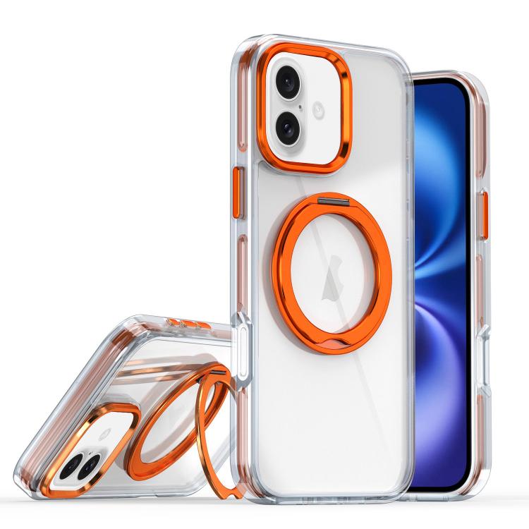 Magnetic 360 Degree Rotating Holder Phone Case, For iPhone 16 Pro, For iPhone 16 Plus, For iPhone 16, For iPhone 15 Pro Max