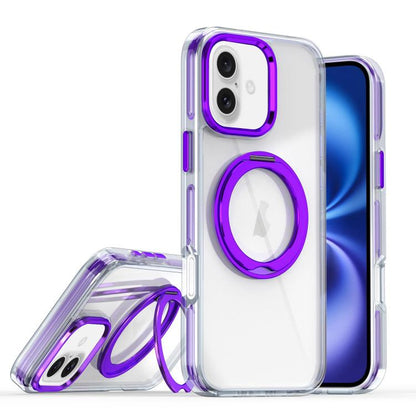 Magnetic 360 Degree Rotating Holder Phone Case, For iPhone 16 Pro, For iPhone 16 Plus, For iPhone 16, For iPhone 15 Pro Max