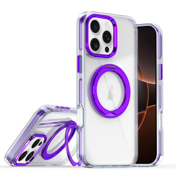 Magnetic 360 Degree Rotating Holder Phone Case, For iPhone 16 Pro, For iPhone 16 Plus, For iPhone 16, For iPhone 15 Pro Max