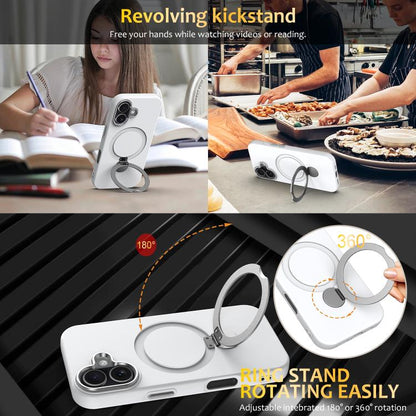Gen1.5 Pivot Ring Holder TPU Hybrid PC Phone Case, For iPhone 16
