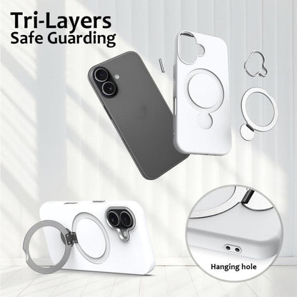 Gen1.5 Pivot Ring Holder TPU Hybrid PC Phone Case, For iPhone 16