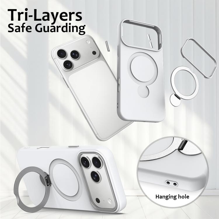 Gen1.5 Pivot Ring Holder TPU Hybrid PC Phone Case, For iPhone 18 Pro, For iPhone 18 Pro Max, For iPhone 17e / 16e, For iPhone 17 Pro Max