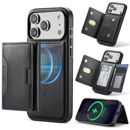 MAGKING K4 Series MagSafe RFID Tri-fold Card Bag Detachable Phone Case, For iPhone 18 Pro / 17 Pro, For iPhone 18 Pro Max / 17 Pro Max, For iPhone 17e / 16e, For iPhone 17