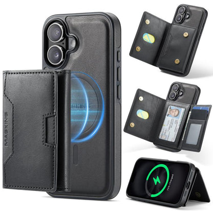 MAGKING K4 Series MagSafe RFID Tri-fold Card Bag Detachable Phone Case, For iPhone 18 Pro / 17 Pro, For iPhone 18 Pro Max / 17 Pro Max, For iPhone 17e / 16e, For iPhone 17