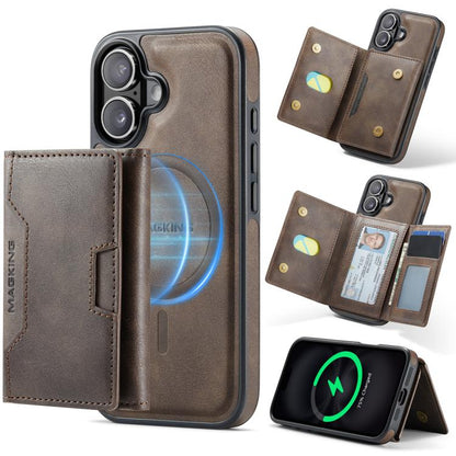 MAGKING K4 Series MagSafe RFID Tri-fold Card Bag Detachable Phone Case, For iPhone 18 Pro / 17 Pro, For iPhone 18 Pro Max / 17 Pro Max, For iPhone 17e / 16e, For iPhone 17