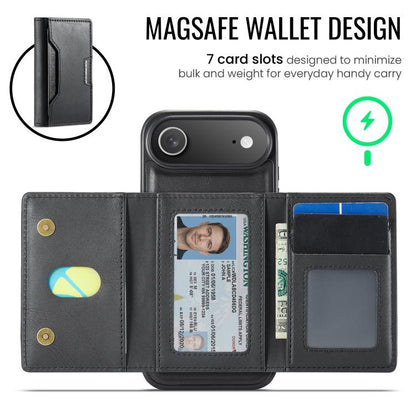 MAGKING K4 Series MagSafe RFID Tri-fold Card Bag Detachable Phone Case, For iPhone Air, For iPhone 16 Pro Max, For iPhone 16 Pro, For iPhone 16 Plus