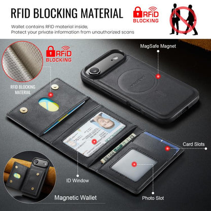 MAGKING K4 Series MagSafe RFID Tri-fold Card Bag Detachable Phone Case, For iPhone Air, For iPhone 16 Pro Max, For iPhone 16 Pro, For iPhone 16 Plus