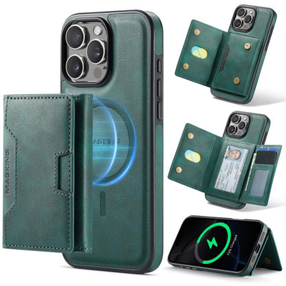 MAGKING K4 Series MagSafe RFID Tri-fold Card Bag Detachable Phone Case, For iPhone Air, For iPhone 16 Pro Max, For iPhone 16 Pro, For iPhone 16 Plus