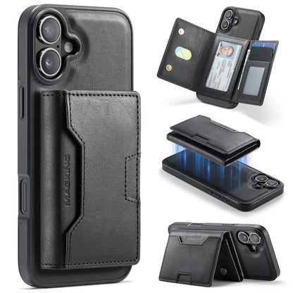 MAGKING K4 Series MagSafe RFID Tri-fold Card Bag Detachable Phone Case, For iPhone Air, For iPhone 16 Pro Max, For iPhone 16 Pro, For iPhone 16 Plus