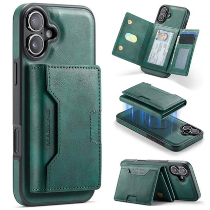 MAGKING K4 Series MagSafe RFID Tri-fold Card Bag Detachable Phone Case, For iPhone Air, For iPhone 16 Pro Max, For iPhone 16 Pro, For iPhone 16 Plus