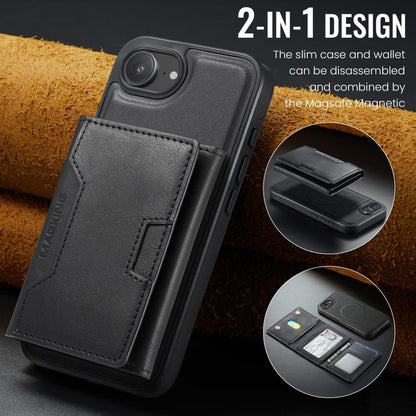MAGKING K4 Series MagSafe RFID Tri-fold Card Bag Detachable Phone Case, For iPhone 17e / 16e, For iPhone 17 Pro Max, For iPhone 17 Pro, For iPhone 17