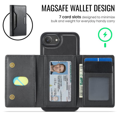 MAGKING K4 Series MagSafe RFID Tri-fold Card Bag Detachable Phone Case, For iPhone 17e / 16e, For iPhone 17 Pro Max, For iPhone 17 Pro, For iPhone 17