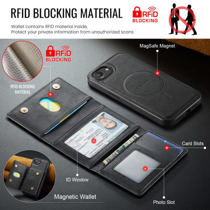 MAGKING K4 Series MagSafe RFID Tri-fold Card Bag Detachable Phone Case, For iPhone 17e / 16e, For iPhone 17 Pro Max, For iPhone 17 Pro, For iPhone 17