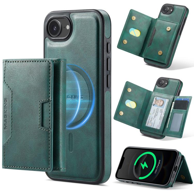 MAGKING K4 Series MagSafe RFID Tri-fold Card Bag Detachable Phone Case, For iPhone 18 Pro / 17 Pro, For iPhone 18 Pro Max / 17 Pro Max, For iPhone 17e / 16e, For iPhone 17