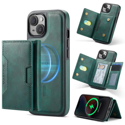 MAGKING K4 Series MagSafe RFID Tri-fold Card Bag Detachable Phone Case, For iPhone 15, For iPhone 14 Plus, For iPhone 14, For iPhone 14 Pro