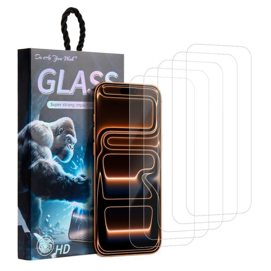 5pcs / Pack Do As You Wish HD Tempered Glass Film, For iPhone 18 Pro / 17 Pro, For iPhone 18 Pro Max / 17 Pro Max, For iPhone 17e / 16e, For iPhone 17, For iPhone Air, For iPhone 16 Pro Max, For iPhone 16 Pro, For iPhone 16 Plus, For iPhone 16         ...