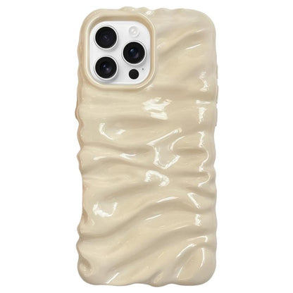 Cream Texture Electroplating TPU Full Coverage Phone Case, For iPhone 16 Pro