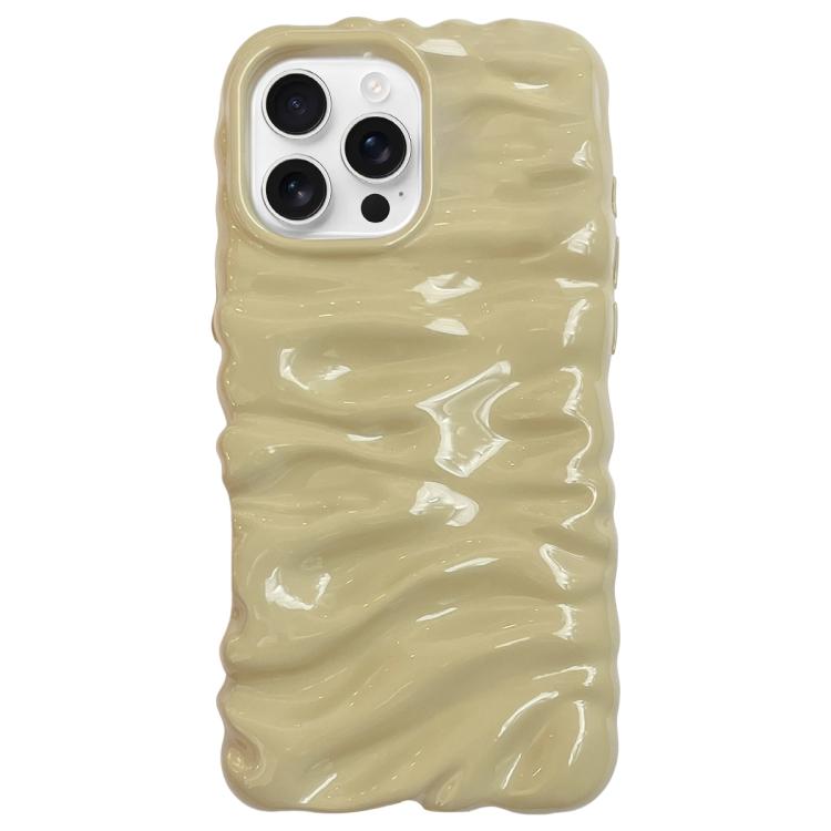 Cream Texture Electroplating TPU Full Coverage Phone Case, For iPhone 16 Pro