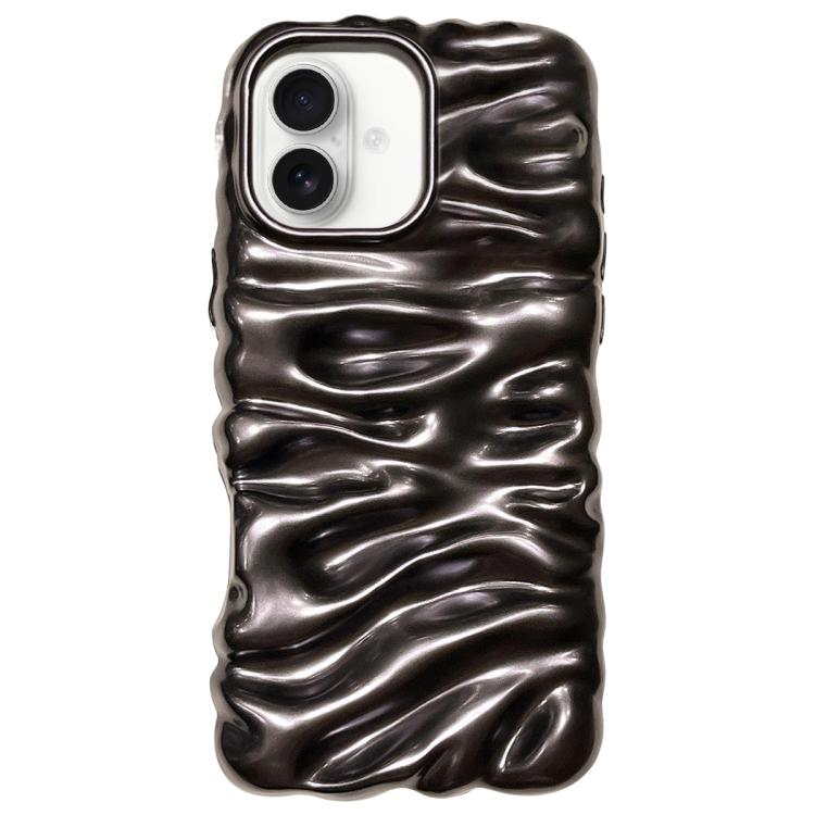 Cream Texture Electroplating TPU Full Coverage Phone Case, For iPhone 16