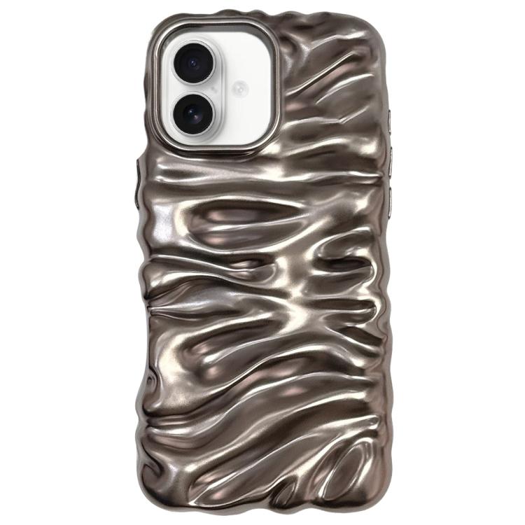 Cream Texture Electroplating TPU Full Coverage Phone Case, For iPhone 16