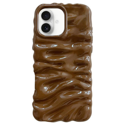 Cream Texture Electroplating TPU Full Coverage Phone Case, For iPhone 16