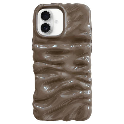 Cream Texture Electroplating TPU Full Coverage Phone Case, For iPhone 16