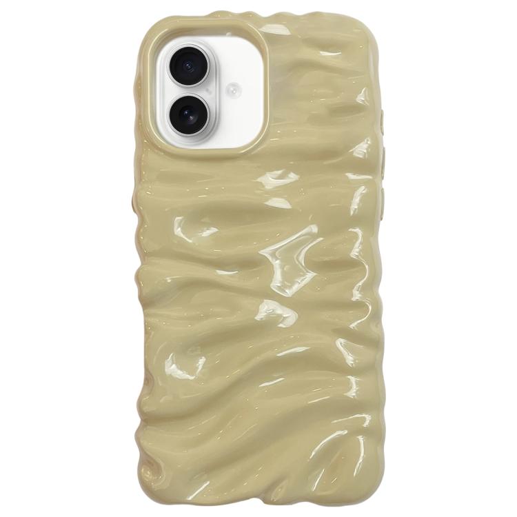 Cream Texture Electroplating TPU Full Coverage Phone Case, For iPhone 16