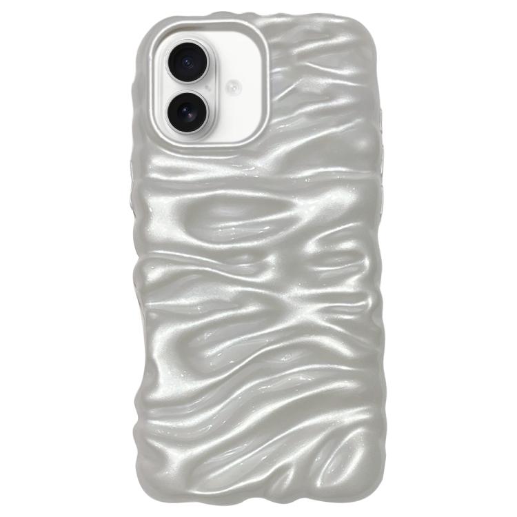 Cream Texture Electroplating TPU Full Coverage Phone Case, For iPhone 16