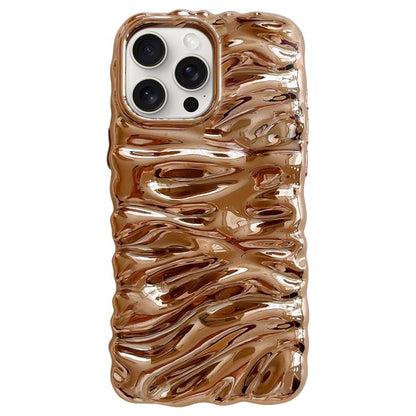 Cream Texture Electroplating TPU Full Coverage Phone Case, For iPhone 15 Pro