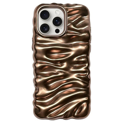 Cream Texture Electroplating TPU Full Coverage Phone Case, For iPhone 15 Pro