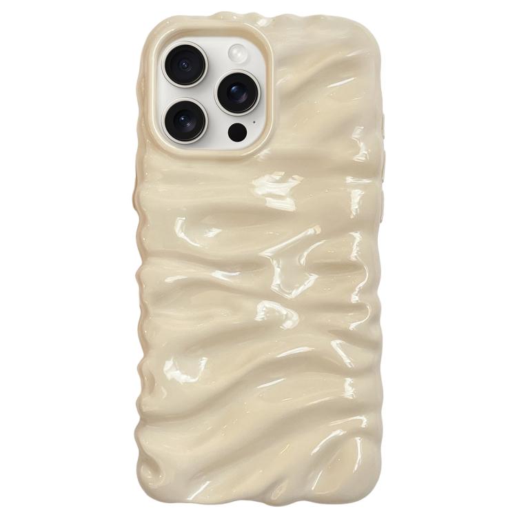 Cream Texture Electroplating TPU Full Coverage Phone Case, For iPhone 15 Pro