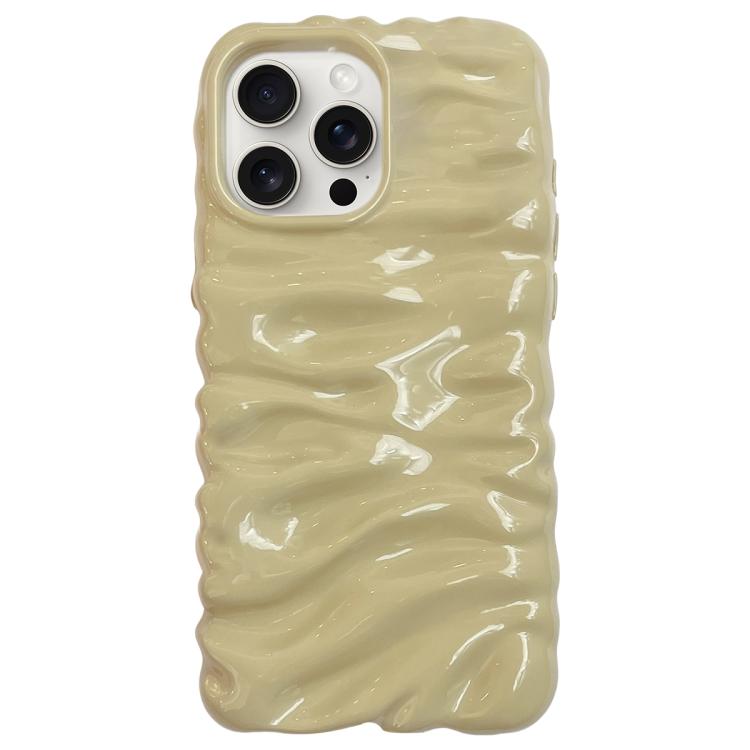 Cream Texture Electroplating TPU Full Coverage Phone Case, For iPhone 15 Pro