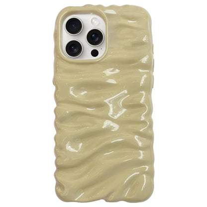 Cream Texture Electroplating TPU Full Coverage Phone Case, For iPhone 15 Pro